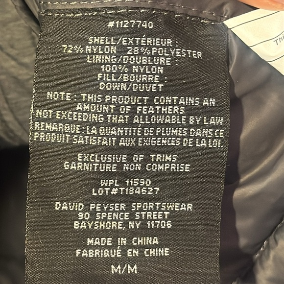 NWT 32 DEGREES MEN’S VEST DOWN/ FEATHERS SIZE M - Picture 7 of 8